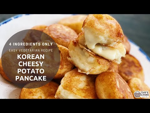 Korean Cheesy Potato Pancake (4 Ingredients ONLY!)