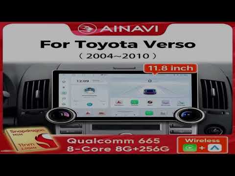 Ainavi 11.8inch Multimedia Player For Toyota Corolla Verso AR10 2004-2009 Carplay Android