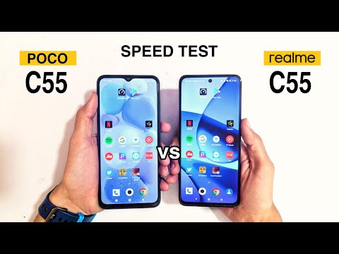 POCO C55 vs realme C55 Comparison & Speed test | C55 vs C55 🙅🏻‍♂️