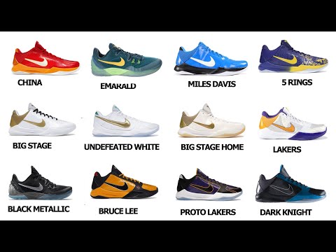 EVERY PAIR OF KOBE 5 WITH NAMES