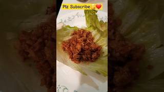 Chicken Lettuce Wrap😋 #keema #shorts #ytshorts #wrap #healthy #dinner #subscribe #sowmikitchen123