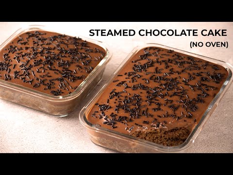 Steamed Chocolate Cake with frosting in 30 min | No oven, no cream | చాక్లెట్ కేక్ తెలుగులో