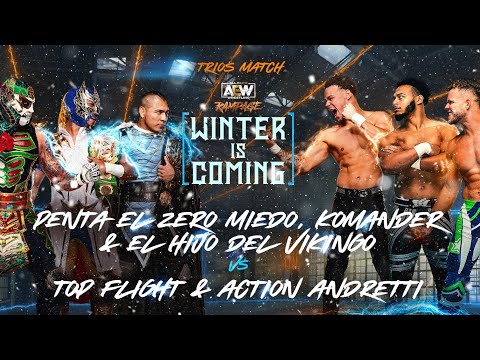 Top Flight & Action Andretti Vs Penta El 0 Miedo /Komander/Hijo del Vikingo - Highlights.