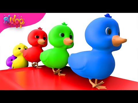 Five Little Ducks Song | Colorful Ducks | BluLoo Nursery Rhymes & Kids Songs