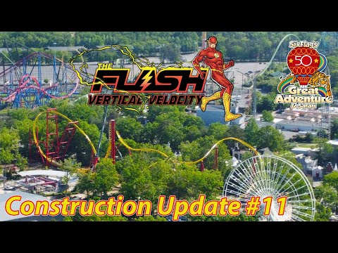 Flash Vertical Velocity | Construction Update #11 | Six Flags Great Adventure | May 22nd, 2024