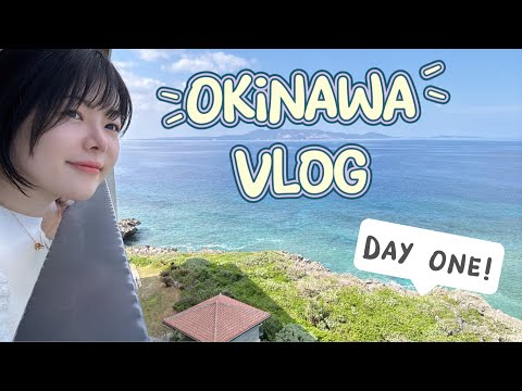 Okinawa Vlog: We found the BEST seaside Cafe! 🌴🍹Day 1