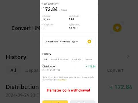 Finnally Hamster Coin Transfer In Binance#hamsterkombat #hamsterwithdrawal