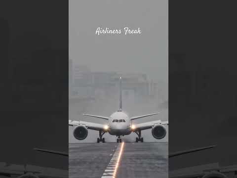 暴風雨の中☔💧✈️ANA💙Boeing787も頑張りました🤣