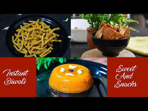 Instant Diwali Sweet And  Snacks recipe | Diwali recipe | Instant recipe |