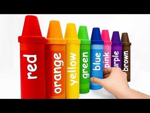 Best Learning Video for Toddlers | Learn Colors with Rainbow Crayon Surprises!