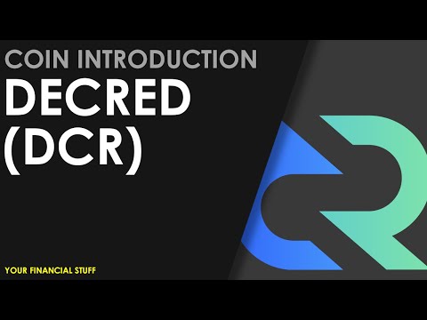 Crypto Coin Introduction - Decred - DCR