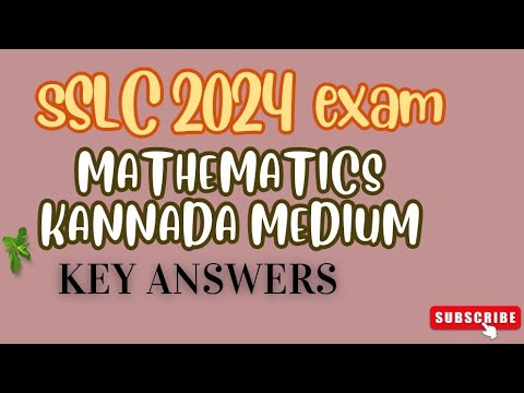 sslc 2024 maths paper key answers