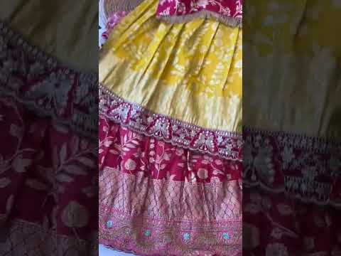 Hit Design Pattu paavadai and sattai dress Lehenga -Heavy pure Viscose georgette  silk with weaving