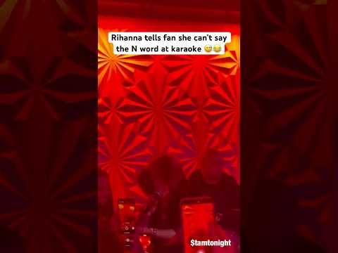 Rihanna does karaoke in New York City !! #tamtonight