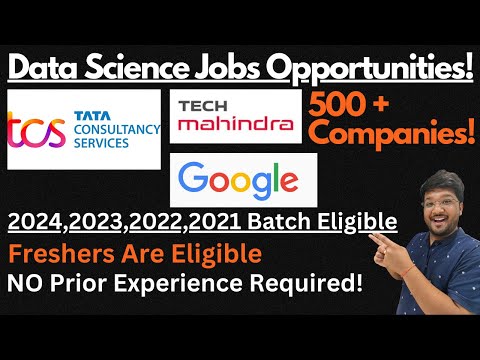 Data Science Job Opportunities For Freshers 2024,2023,2022,2021 Batch | 🔥🔥