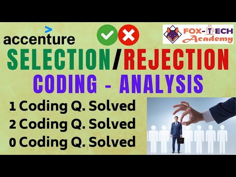 🟢🔴 Accenture Selection Analysis | What if you solved only 1 coding question | #accenture