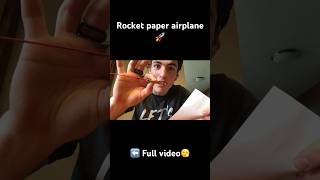 Rocket paper airplane #paperairplane #rocket #fun #experiment #epic #explosion