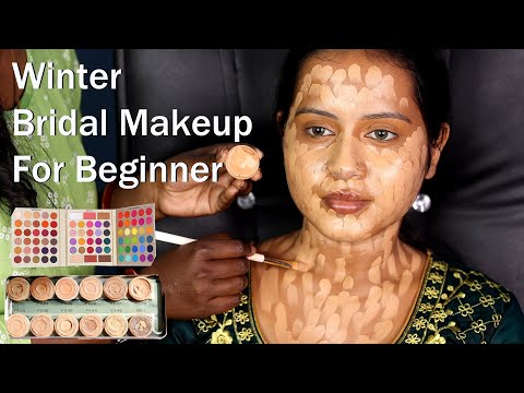 Winter Bridal Makeup/ Best Affordable Bridal Makeup For Beginners/ Step By Step Makeup Tutorial