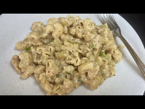 How to Make Homemade Macaroni Alfredo Chicken Pasta - Easy Recipe!