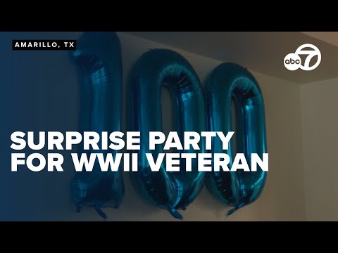 World War II veteran celebrates 100th birthday with surprise party