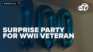 World War II veteran celebrates 100th birthday with surprise party