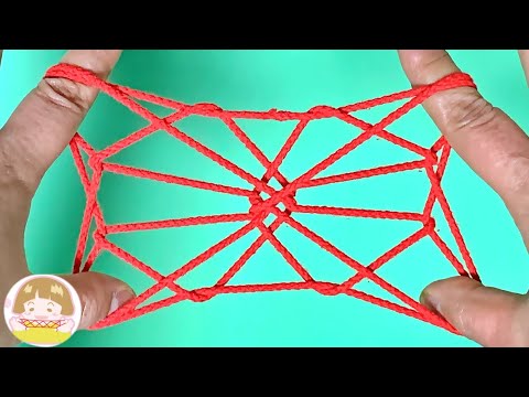 【あやとり】蜘蛛の巣の作り方②　難しいけどきれい！【音声解説あり】String figures The Spiderweb / ばぁばのあやとり