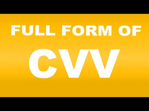 Full Form of CVV| What is CVV Full Form | CVV Abbreviation