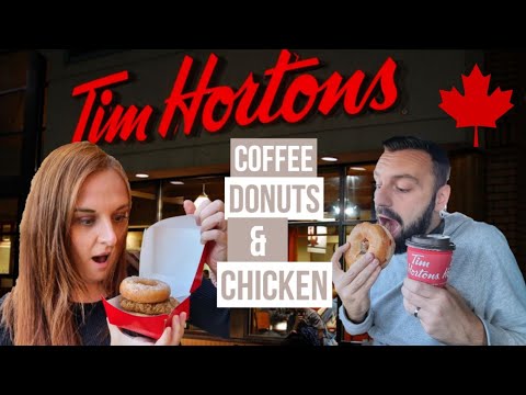 Trying Tim Hortons For The First Time - Breakfast , Lunch And A Box Full Of Donuts + Veggie Options