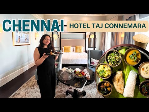 Trying CHETTINAD Thali in TAJ Connemara, CHENNAI | Breakfast Buffet *luxury* Room Tour & Stay