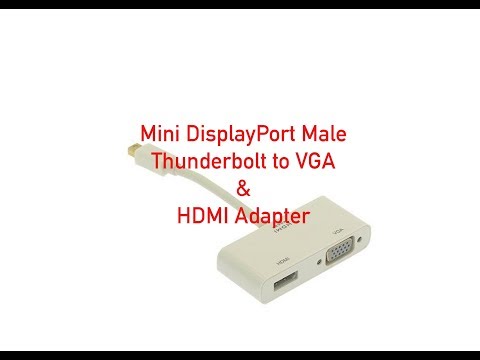 Mini DisplayPort Male | Thunderbolt to VGA and HDMI Adapter P#3895