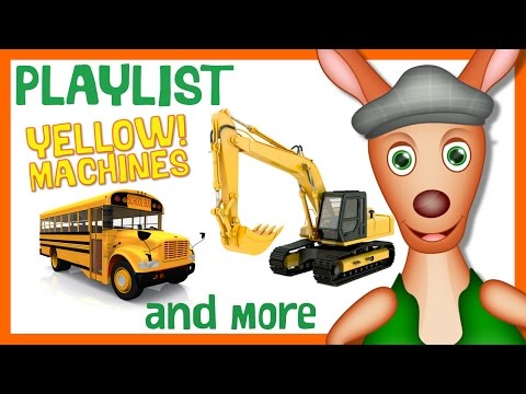 * YELLOW MACHINES & MORE * | Vehicle Playlist For Kids | Things That Go TV!