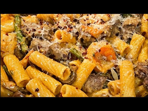 Steak and Shrimp Pasta  | SURF AND TURF #pastarecipe #pastalover #pasta #surfandturf