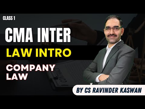 Free CMA Inter Classes | Company Law Intro | CS Ravinder Kaswan Sir |10 Jan