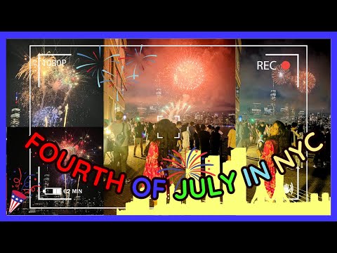 Fourth of July 2023 celebrations in NYC🎊🌆 🎉 | I watched the fireworks show for the first time! 🔅✨