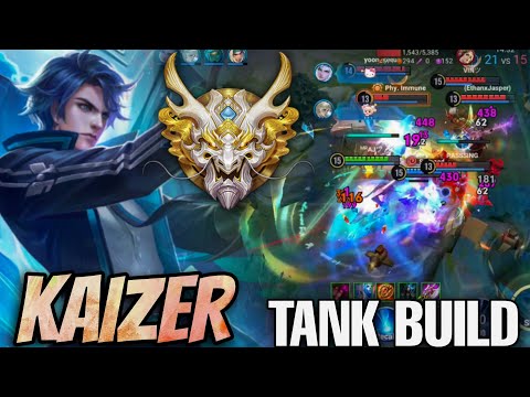 HONOR OF KINGS KAIZER TANK BUILD JUNGLE GAMEPLAY RANK TO GRANDMASTER