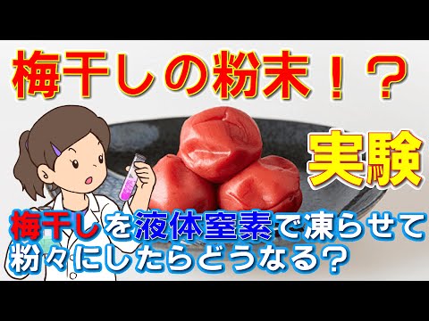 梅干しを液体窒素で凍らせて粉砕したら、どうなるの？