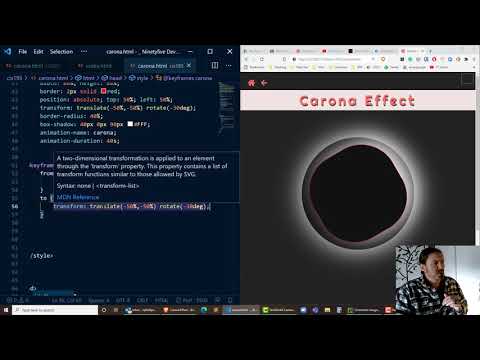 Eclipse Carona Effect with CSS Box-shadow and Animation - Part 2