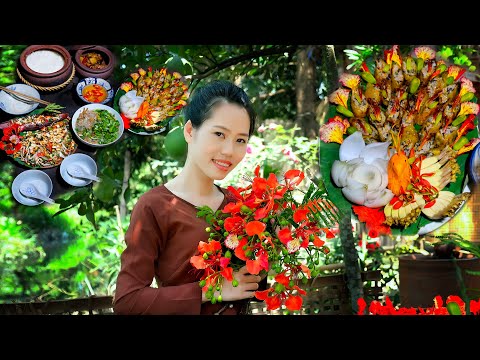 Harvesting phoenix flowers and bee pupae - Food you probably never knew about | Mai Nha Tranh