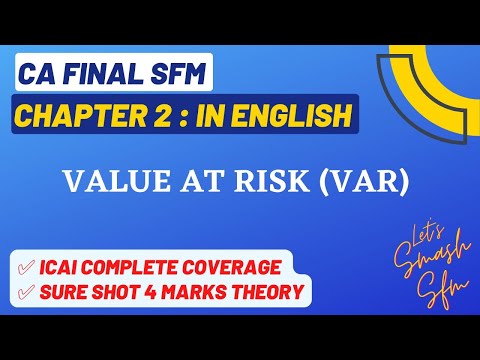 CA Final AFM Theory👉 Chapter 2- Value At Risk (VAR) NUMERICALS -Risk Management (in English)