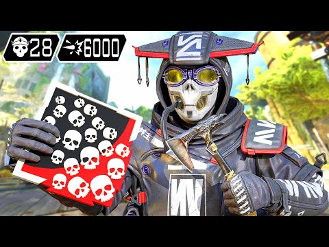 INSANE BLOODHOUND 28 KILLS & 6000 DAMAGE (Apex Legends Gameplay)