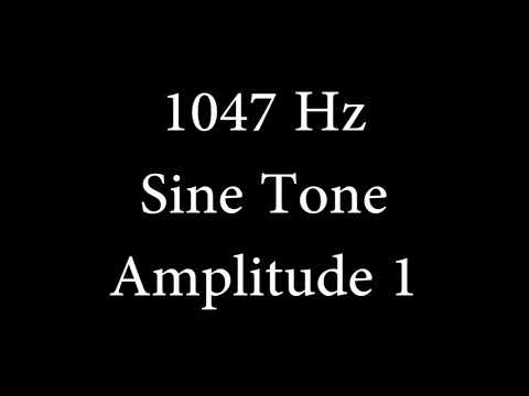 1047 Hz Sine Tone Amplitude 1