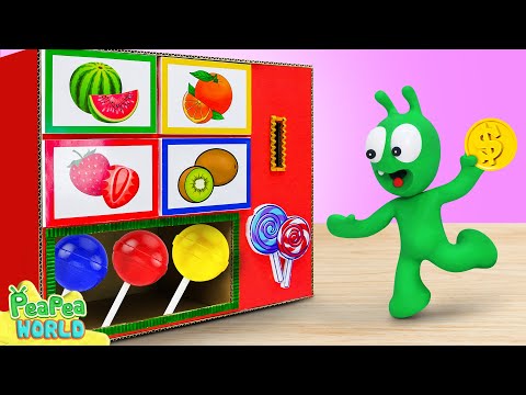 Pea Pea Playing With Candy Vending Machine 🍭Cartoon For Kids 💖 Pea Pea World