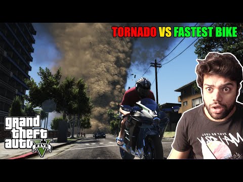 Escaping Tornado In The Fastest KAWASAKI NINJA H2R In The World | GTA 5 GAMEPLAY #16