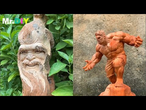 Chinese Wood Carving ART -  Wood Satisfied Creative Processing