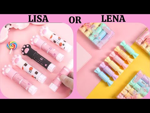 LISA OR LENA SCHOOL SUPPLIES🌸LISA AND LENA BACK TO SCHOOL🌸