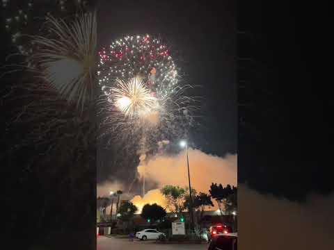 Fireworks explode for 10+ minutes and cause fire in Compton, California