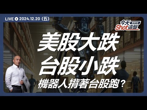 亞光點亮了機器人的眼睛！聯準會鷹派降息下台股卻小跌，多方善意?空方的陷阱? ｜今天 Shot 這盤，盤前重點一把抓！2024.12.20