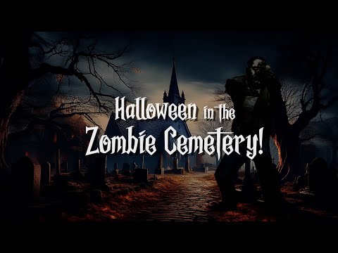 Halloween in the Zombie Cemetery! | 8 hrs of Spooky Sounds!