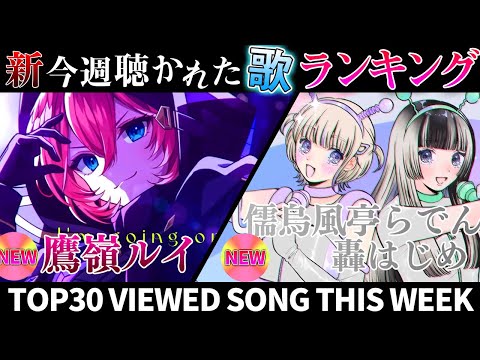 【hawk】ホロライブ歌ってみた週間ランキング  viewed cover song this week 2024/1/5～2024/1/12【1年期間/1year 】【hololive】