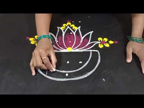 Sankranti muggulu🌷🌷Pongal rangoli designs, Sankranti kolam,Pongal kolam.